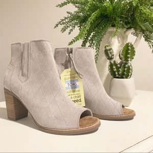Toms Peep Toe Majorca Booties 7.5